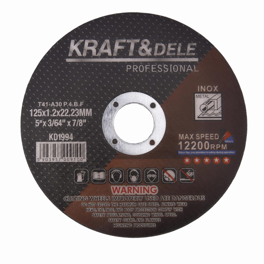 KRAFT&DELE metalli lõikeketas 125 × 1,2 × 22,23 mm KD1994 – 10 tk komplekt