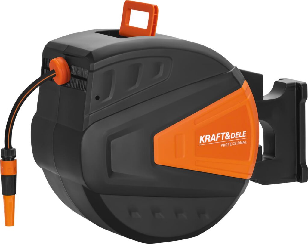 KRAFT&DELE automaatse tagasikerimisega aiavoolikukerija 40 m + 2 m 1/2" KD2155