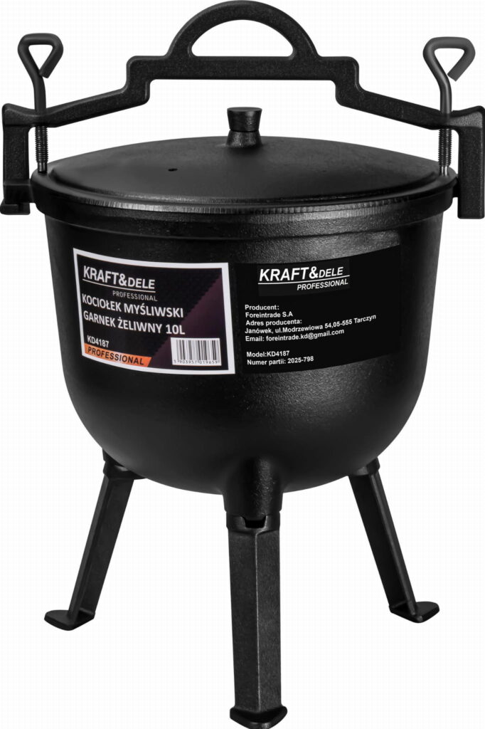 KRAFT&DELE malmist lõkkepott 10 l kolmjalaga KD4187