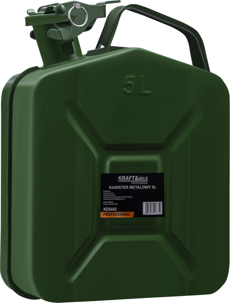 KRAFT&DELE metallist kütusekanister 5 l KD5442