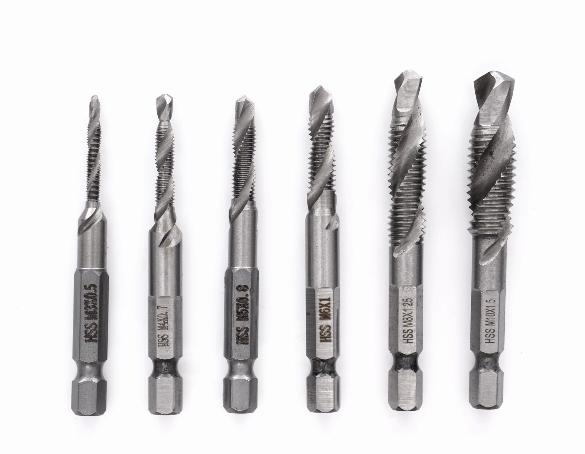 KRAFT&DELE HSS-kombineeritud keermepuuride komplekt 6 tk KD980 (P)
