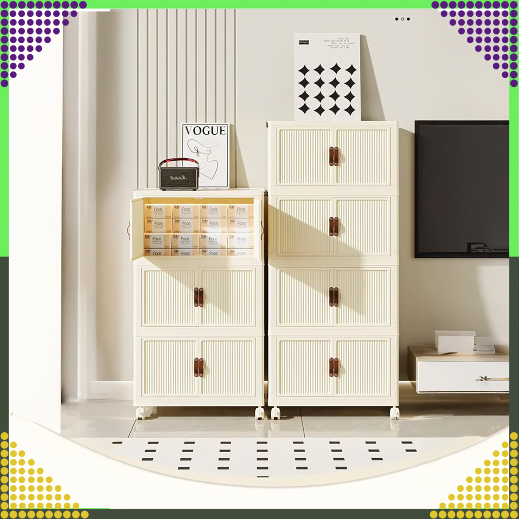 Kokkupandav plastist hoiuriiul-organisaator, valge RC-K-1548