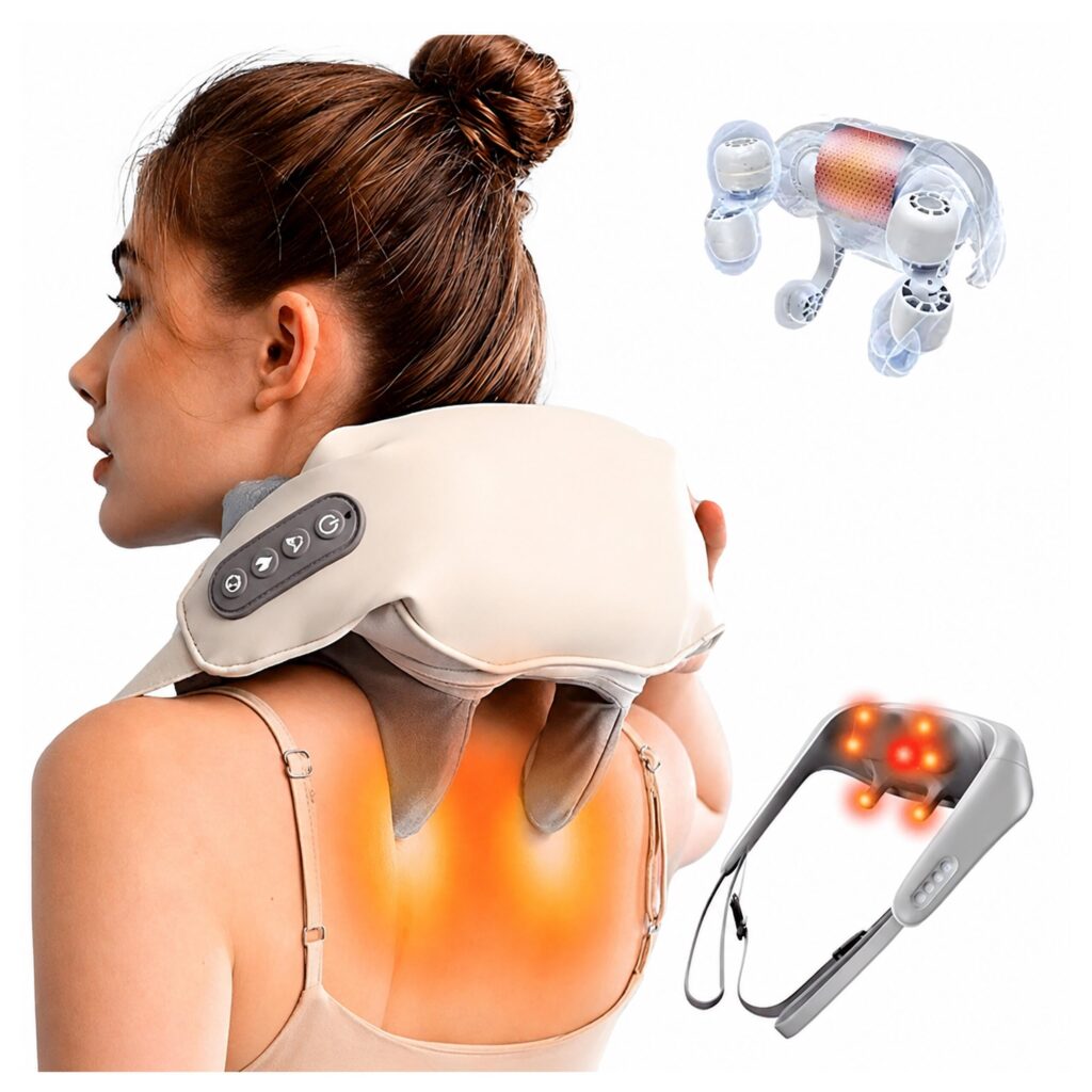 Shiatsu kaela-, turja- ja seljamasseerija soojendava kraega RC-K-1812-14205