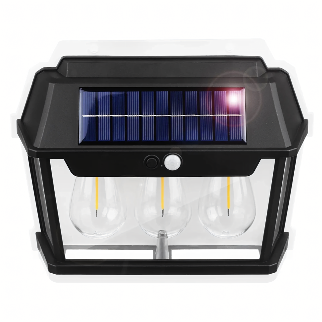 Kolmekordne LED-päikeseseinavalgusti liikumisanduriga RC-K-2205
