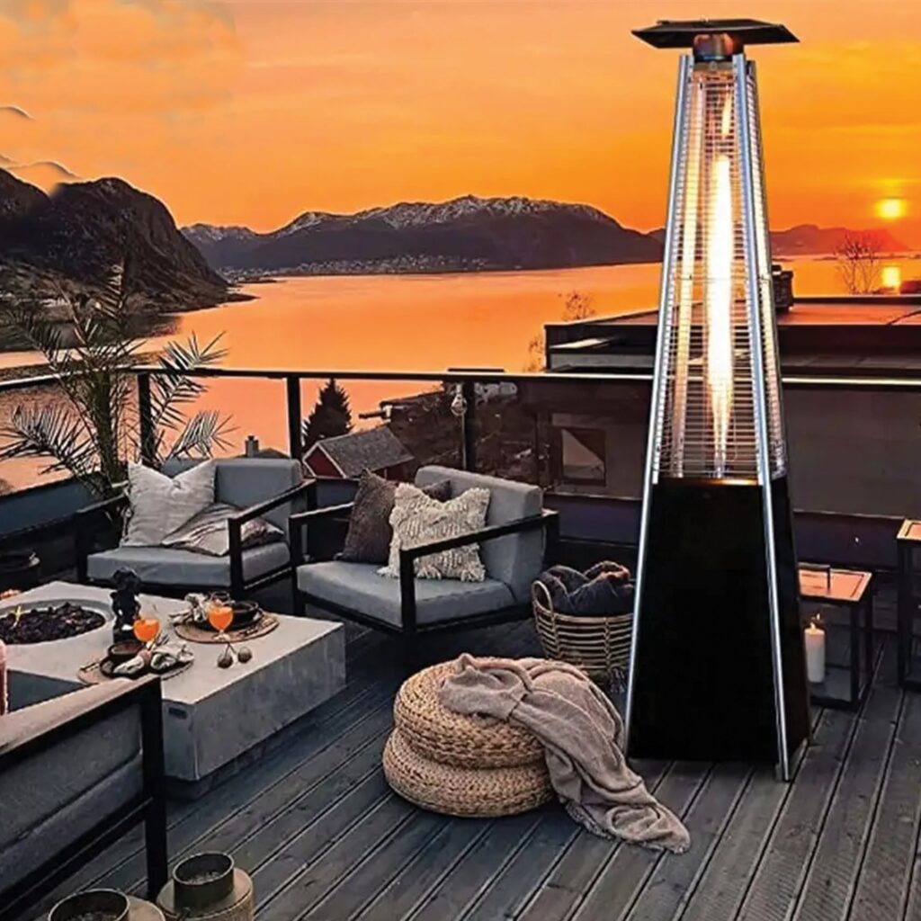 Gaasiga terrassi kiirgsoojendi 13 kW, 227 cm, koos kaitsekattega RC-K-358-12151
