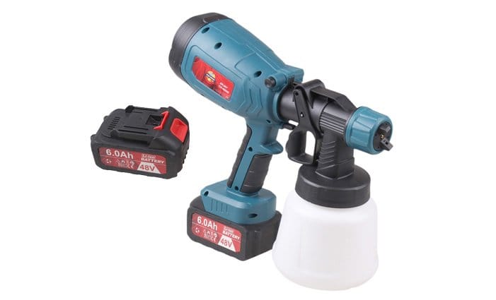 48V juhtmeta värvipihusti 200W – 900ml, 800ml/min, 2 akut ja 2 düüsi