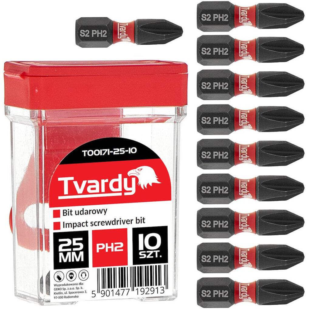 Löökkruvikeerajaotsik PH2 25mm S2 – karp – pakend 10 tk