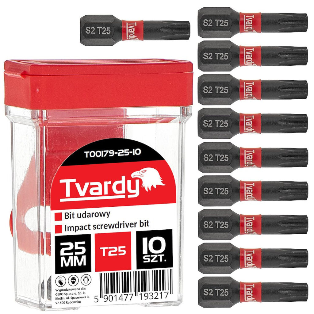 Löökkruvikeeraja otsak T25 25mm S2 – karp – Pakk 10 tk