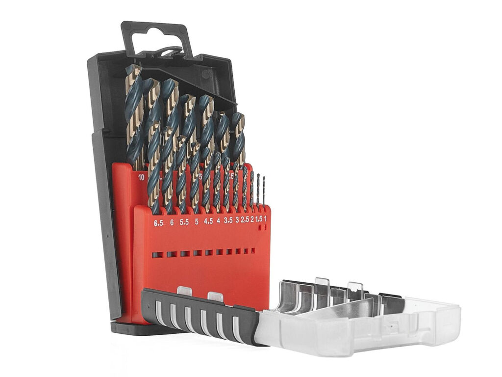 19 tk HSS 1.0–10.0 mm musta ja kuldse metallipuuri spiraalpuuri otsikute komplekt