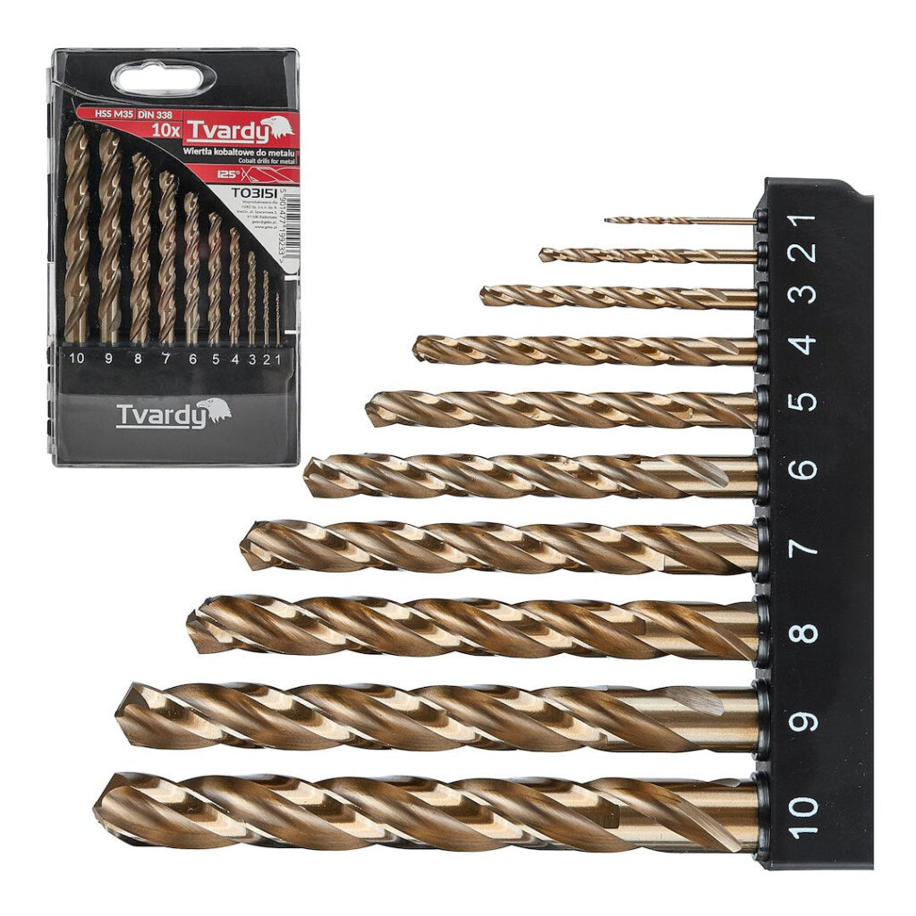 10 tk 1-10 mm koobalt HSS M35 puurid