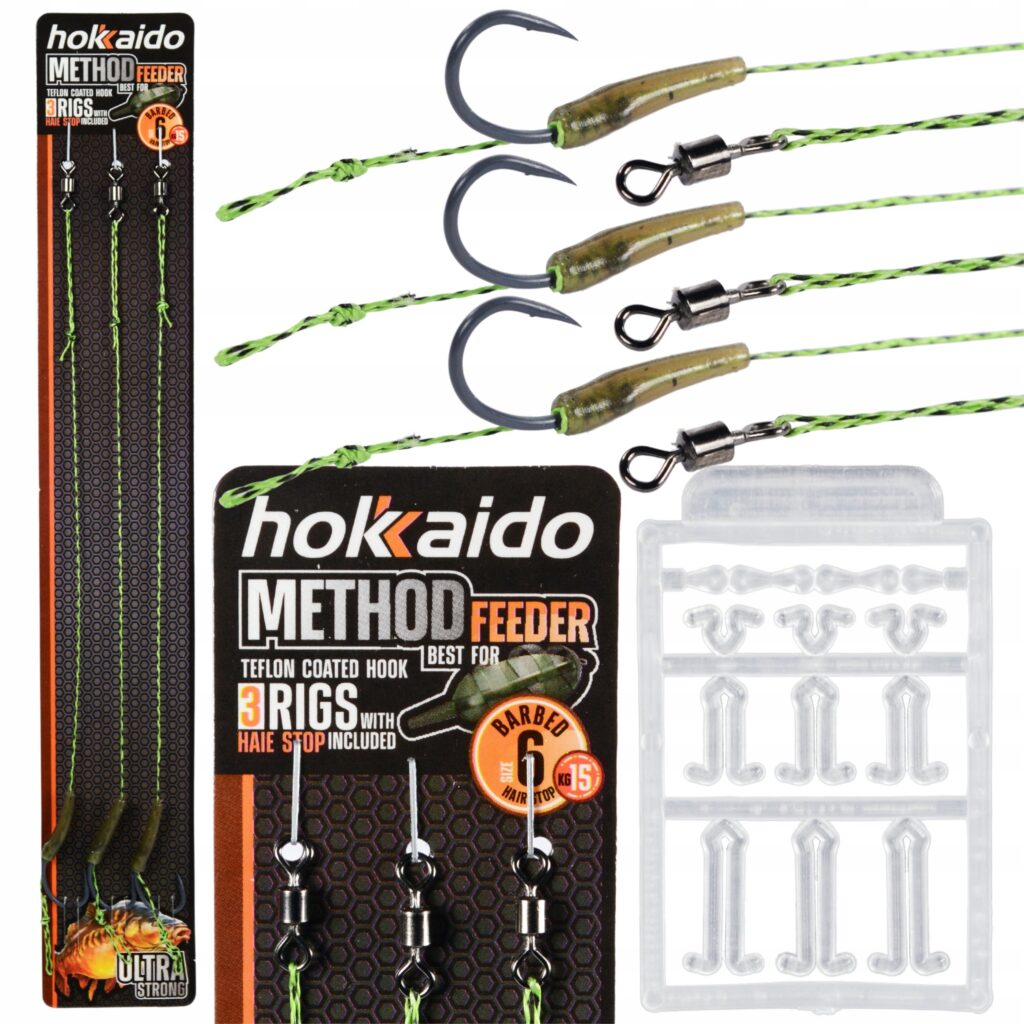 HOKKAIDO karpkalapüügi konksulipsud karvaga, konks nr 6, 3 tk W25010-6 – 3 pakki / 9 konksulipsu