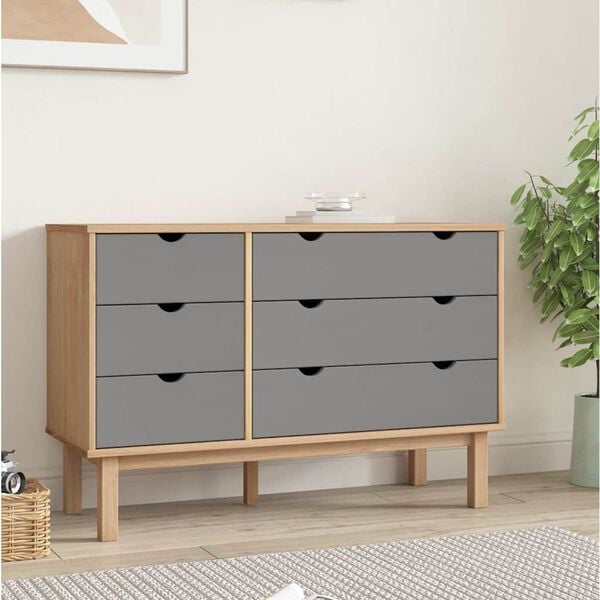 Öökapp "OTTA", pruun ja hall, 111 × 43 × 73,5 cm, männipuit