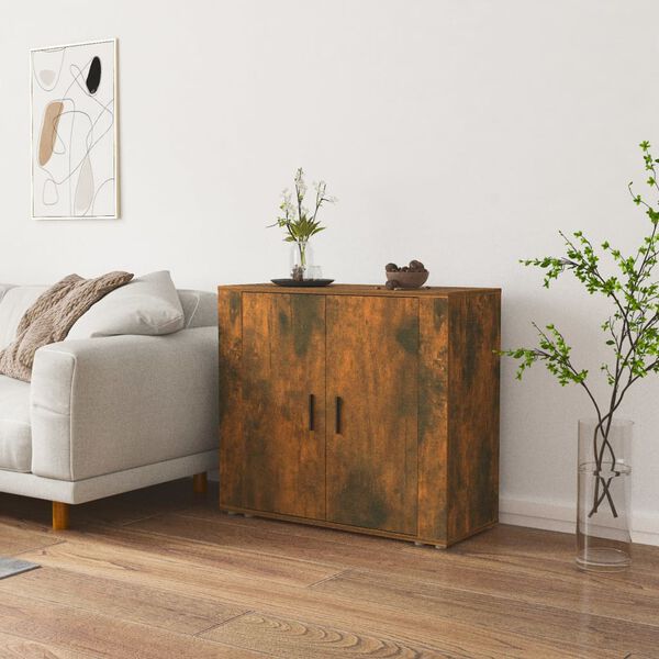 Puhvetkapp, suitsutatud tamm, 80 × 33 × 70 cm, tehispuit