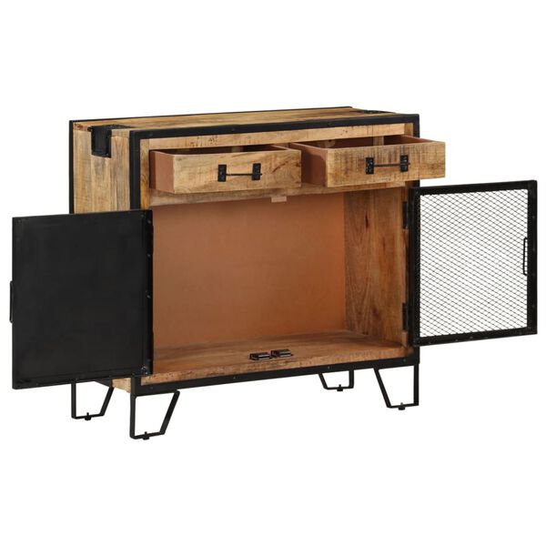 Puhvetkapp 80 × 31 × 71 cm toekast töötlemata mangopuidust