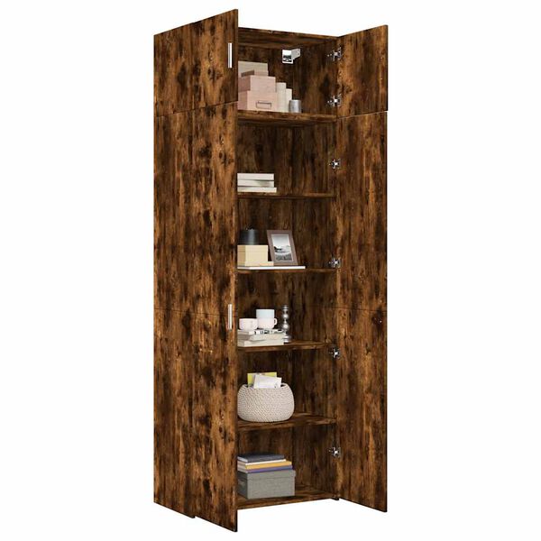 Hoiukapp, suitsutatud tamm, 80 × 42,5 × 225 cm tehispuit
