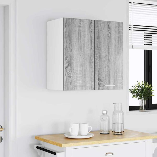Rippuv kapp "Lyon", hall, Sonoma, 60 × 31 × 60 cm, töödeldud puit