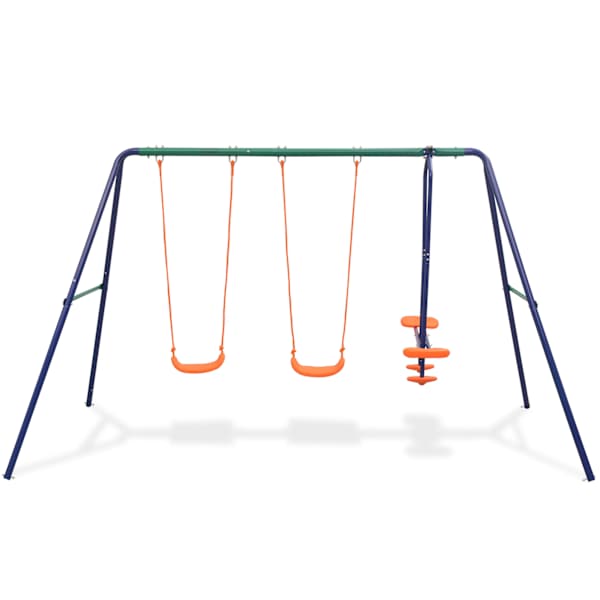 Kiigekomplekt 4 istmega, oranž, 324 × 155 × 182 cm – mudel 91358