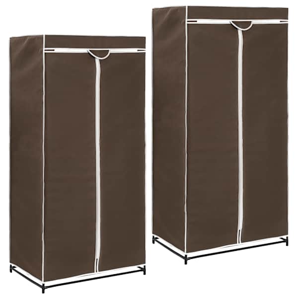 Riidekapid 2 tk pruun 75 × 50 × 160 cm