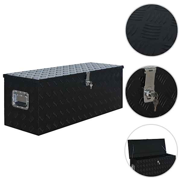 Alumiiniumist kast 1085 × 370 × 400 mm, must