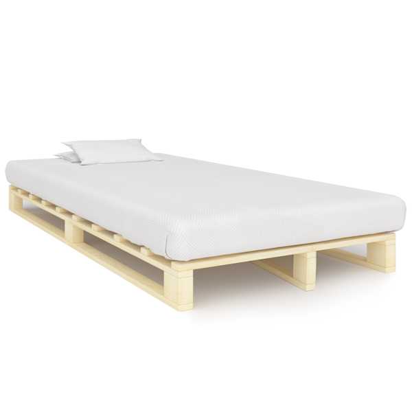 Voodiraam, naturaalne, 120 × 200 cm — mudel 285236