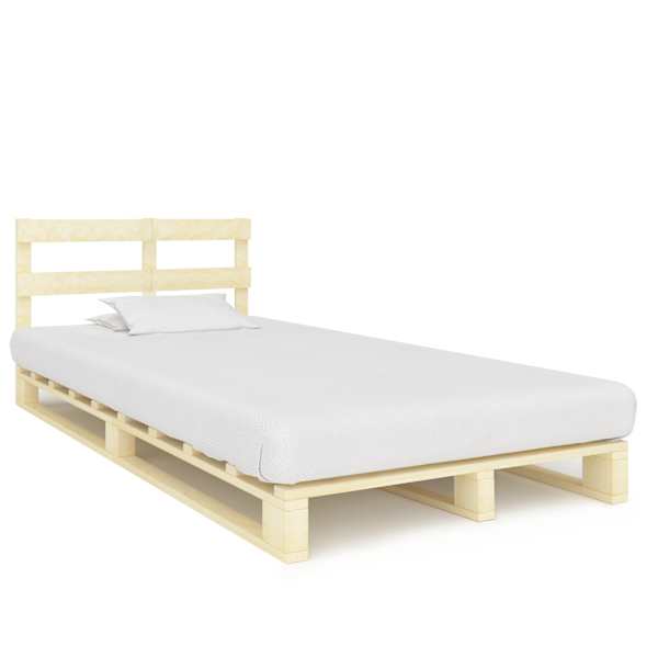 Voodiraam, naturaalne, 120 × 200 cm — mudel 285243