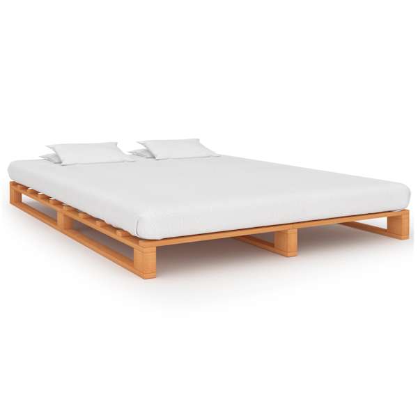 Voodiraam, pruun, 140 × 200 cm — mudel 285265