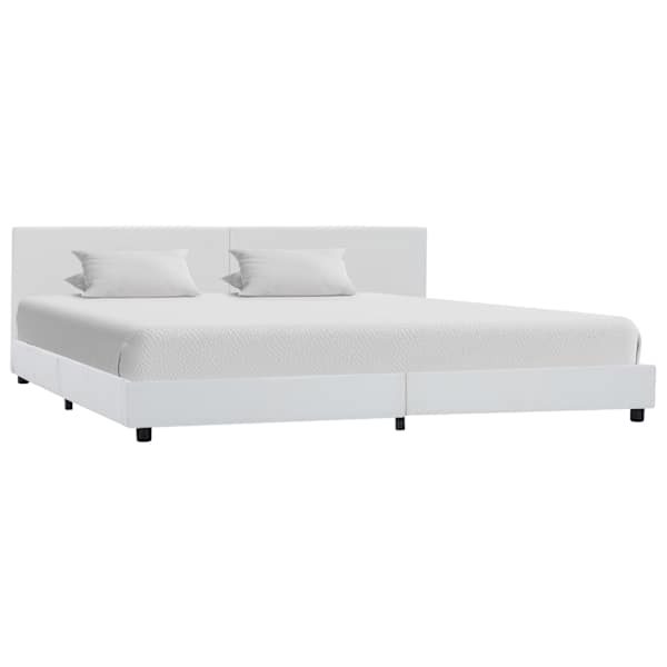 Voodiraam, valge, 180 × 200 cm — mudel 284767