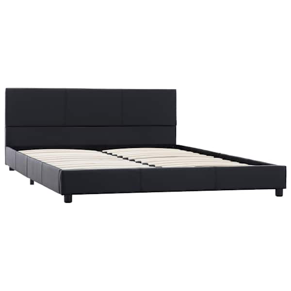Voodiraam, must, 140 × 200 cm — mudel 284771