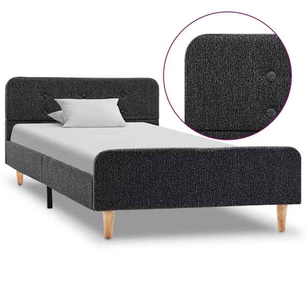 Voodiraam, tumehall, 100 × 200 cm — mudel 284895