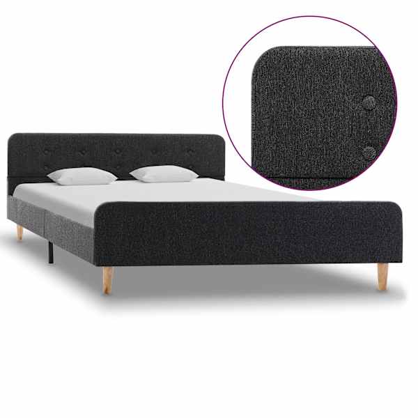Voodiraam, tumehall, 160 × 200 cm — mudel 284898