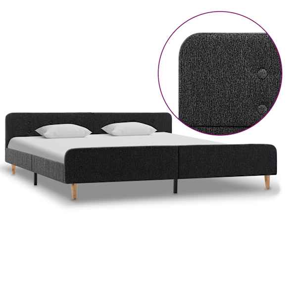 Voodiraam, tumehall, 180 × 200 cm — mudel 284899