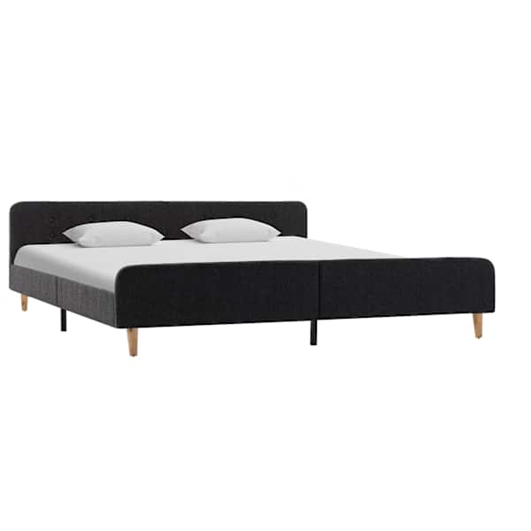 Voodiraam, tumehall, 180 × 200 cm — mudel 284899