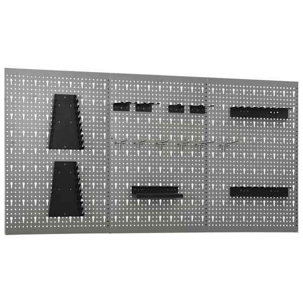 Seinale paigaldatav pulkadega paneel, 3 tk, 40 × 58 cm, teras