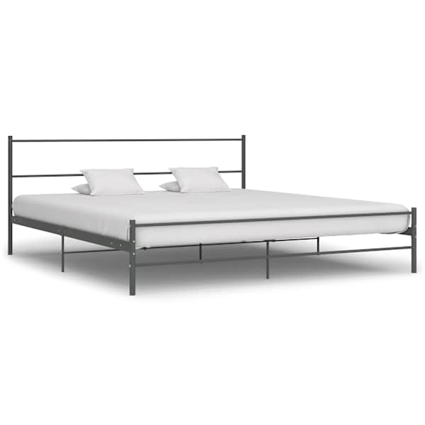 Voodiraam, hall, 180 × 200 cm, metall — mudel 284684