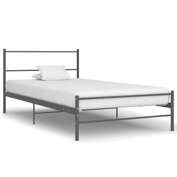 Voodiraam, hall, 100 × 200 cm, metall — mudel 284685