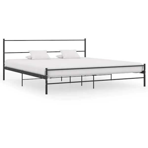 Voodiraam, must, 180 × 200 cm, metall