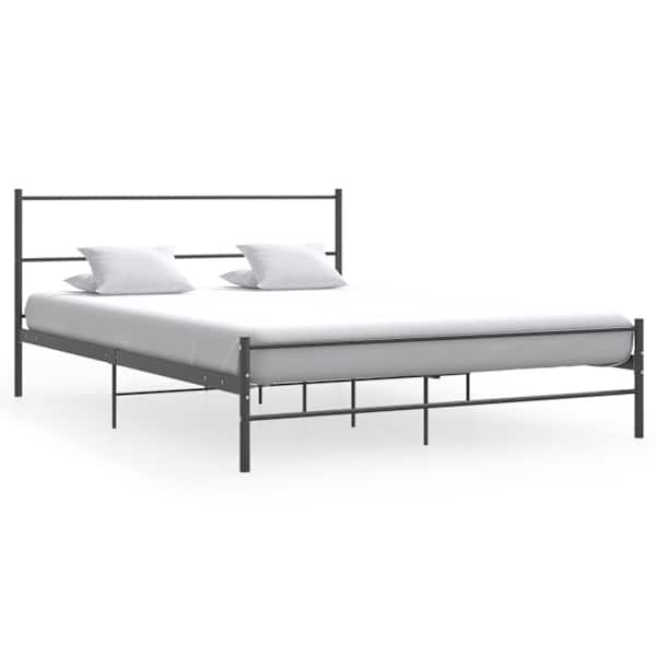 Voodiraam, hall, 140 × 200 cm, metall — mudel 286494