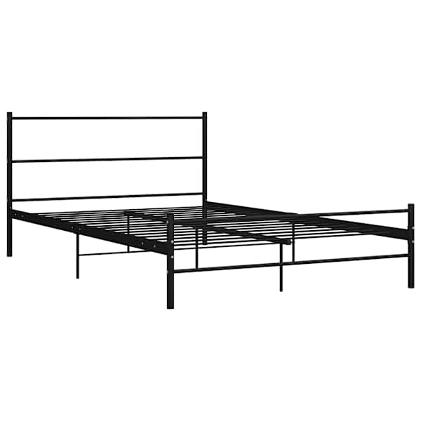 Voodiraam, must, 160 × 200 cm, metall — mudel 286498