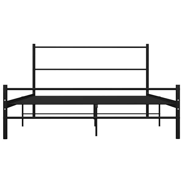 Voodiraam, must, 160 × 200 cm, metall — mudel 286498