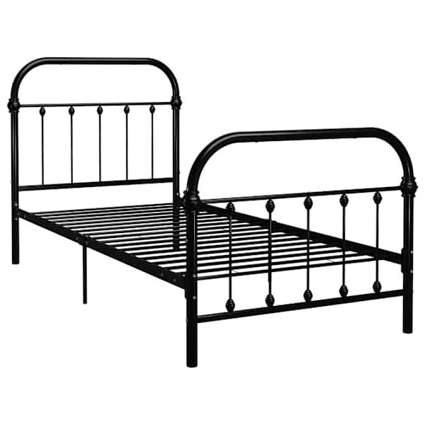 Voodiraam, must, 100 × 200 cm, metall — mudel 284499