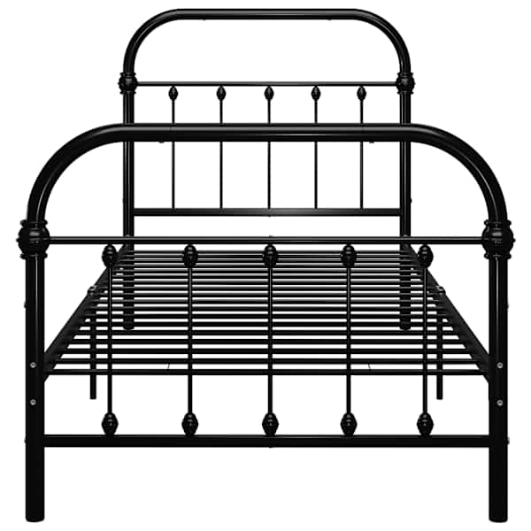 Voodiraam, must, 100 × 200 cm, metall — mudel 284499
