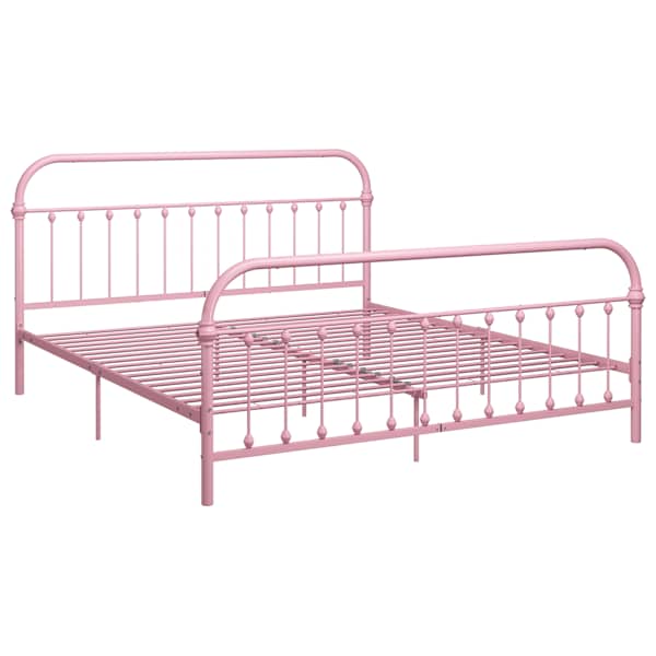 Voodiraam, roosa, 180 × 200 cm, metall — mudel 284515