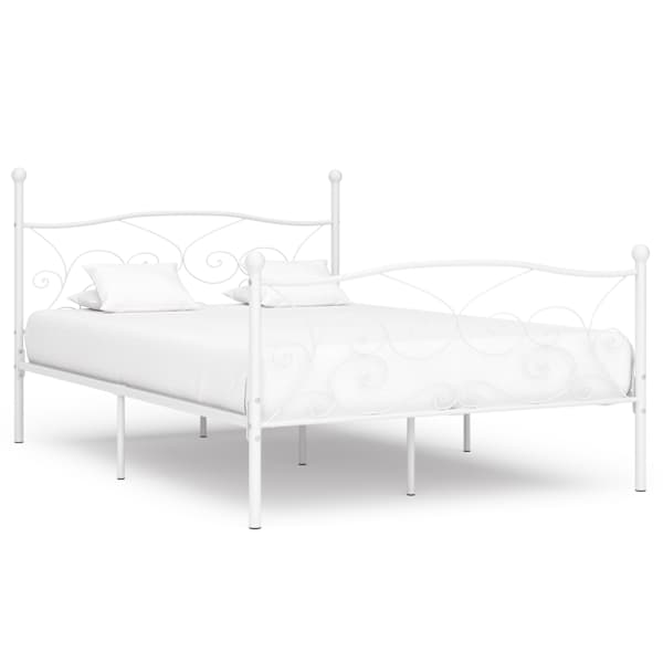 Voodiraam, valge, 140 × 200 cm, metall — mudel 284450