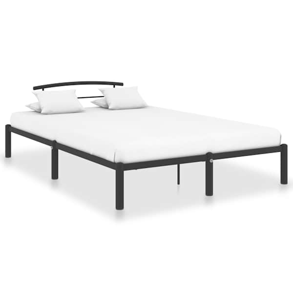 Voodiraam, must, 120 × 200 cm, metall