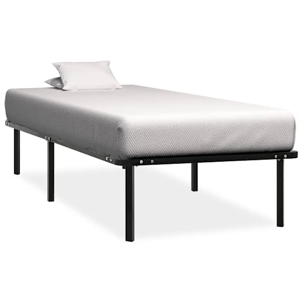 Voodiraam, must, 100 × 200 cm, metall — mudel 284679