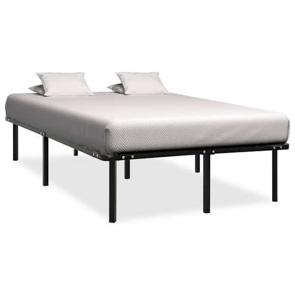 Voodiraam, must, 160 × 200 cm, metall — mudel 284682
