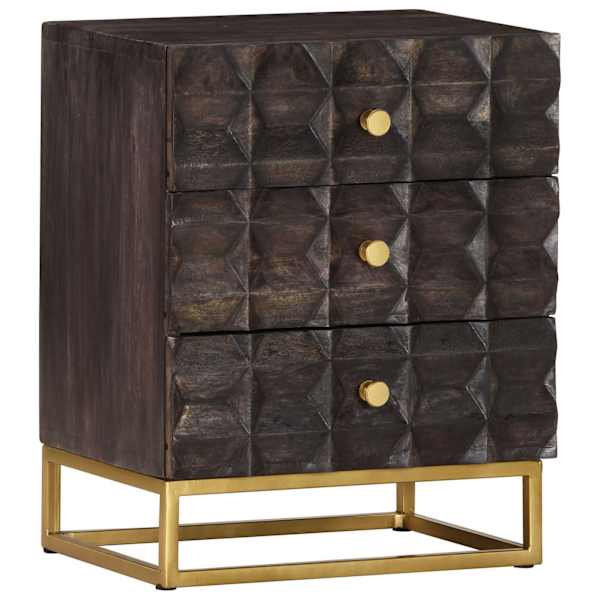 Öökapp, must, 40 × 30 × 50 cm mangopuit