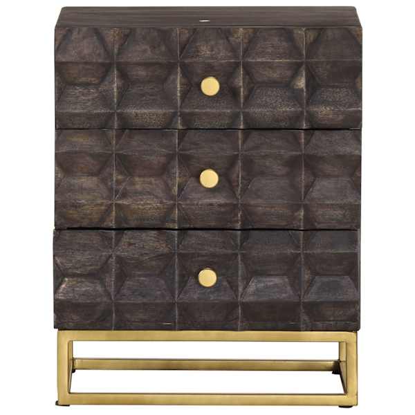 Öökapp, must, 40 × 30 × 50 cm mangopuit