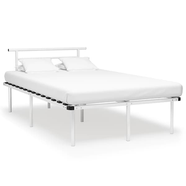 Voodiraam, valge, 120 × 200 cm, metall