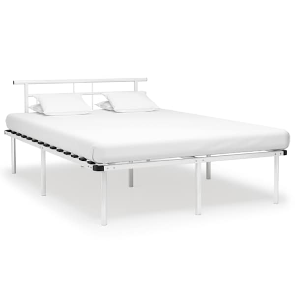 Voodiraam, valge, 140 × 200 cm, metall — mudel 324830